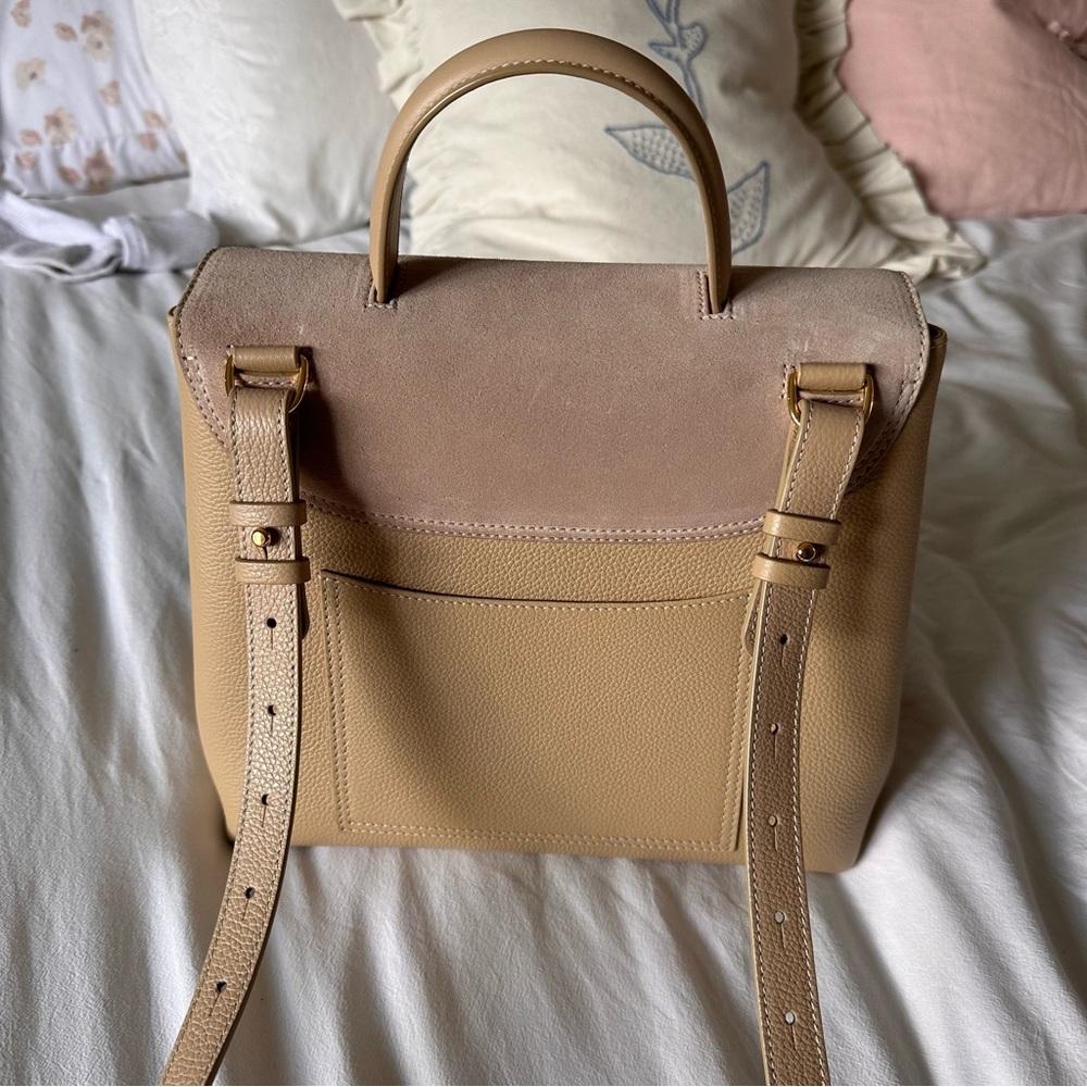 Polene Two-Tone Beige and Taupe Crossbody Bag - Picture 5 of 8